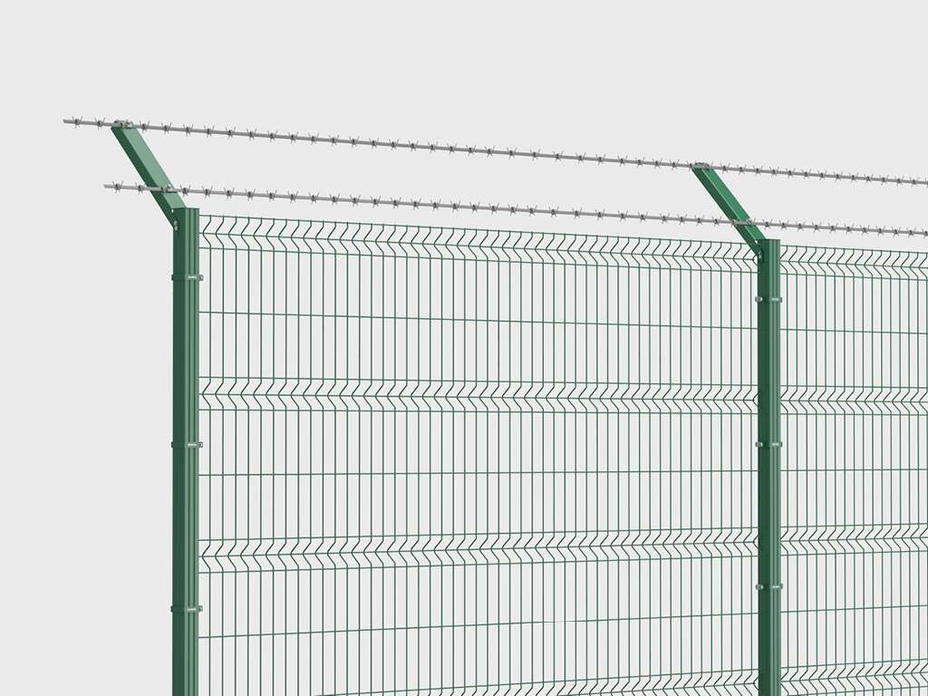 Забор из заборной секции «Усиленная» и стального прутка 6 мм 18