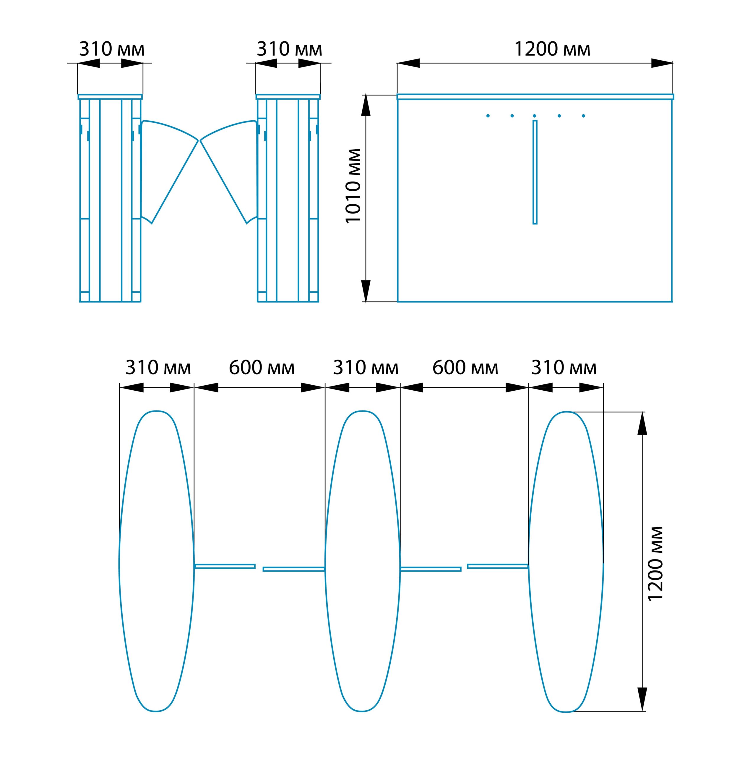 Турникет скоростной БЛОКПОСТ СКП 700 1