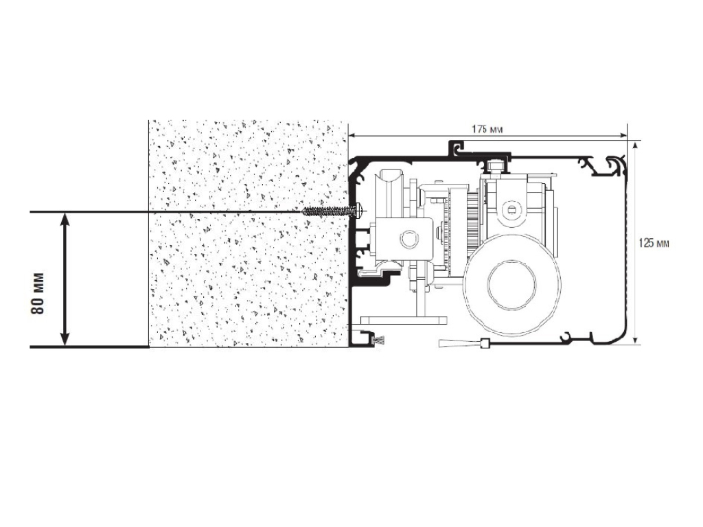 Комплект телескопической раздвижной двери (четыре подвижные и две неподвижные лайтстворки и фрамуга) для привода AD-SP-TELESCOPE 5