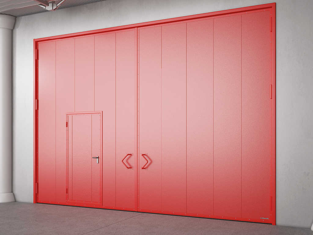 Распашные противопожарные ворота с классом огнестойкости EI90, EI120 17