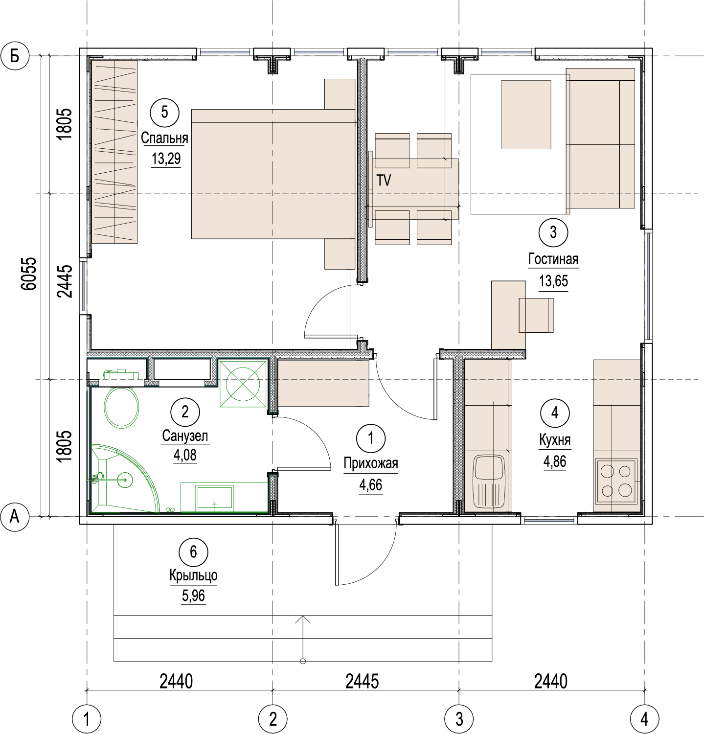 Модульный дом EFFECT LIGHT 44 22