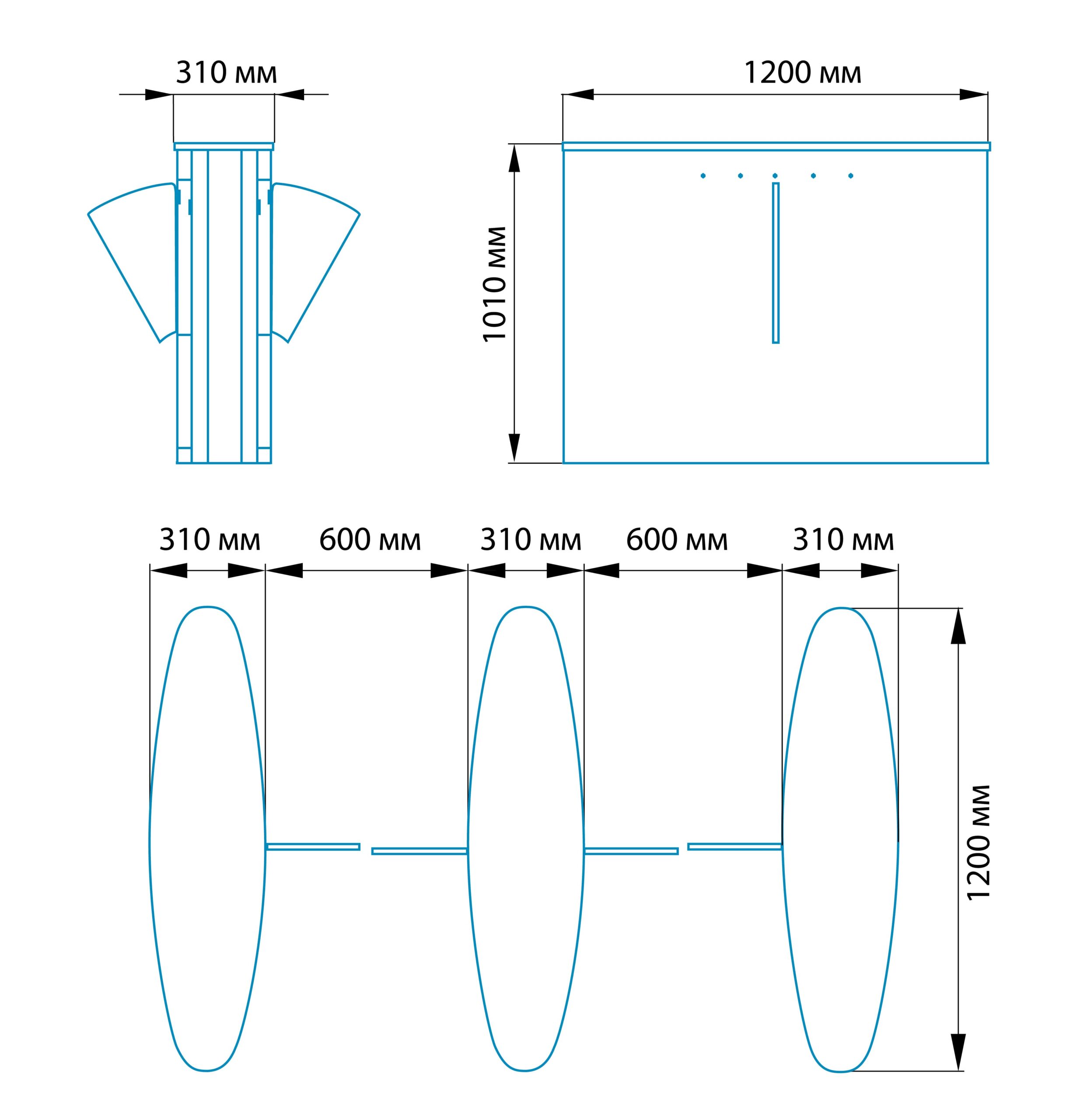 Турникет скоростной БЛОКПОСТ СКП 800 1