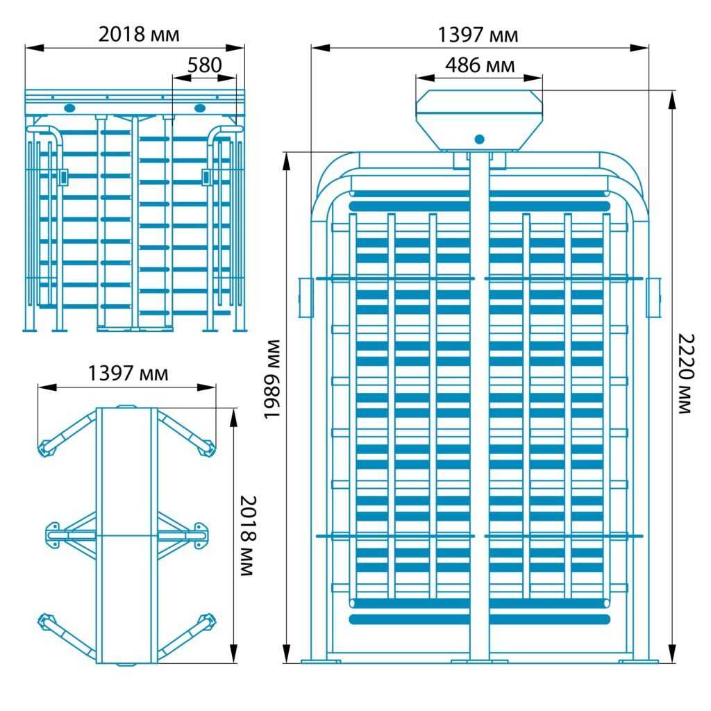 Полноростовой турникет БЛОКПОСТ РСТ 1400 4 Полноростовой турникет БЛОКПОСТ РСТ 1400 4