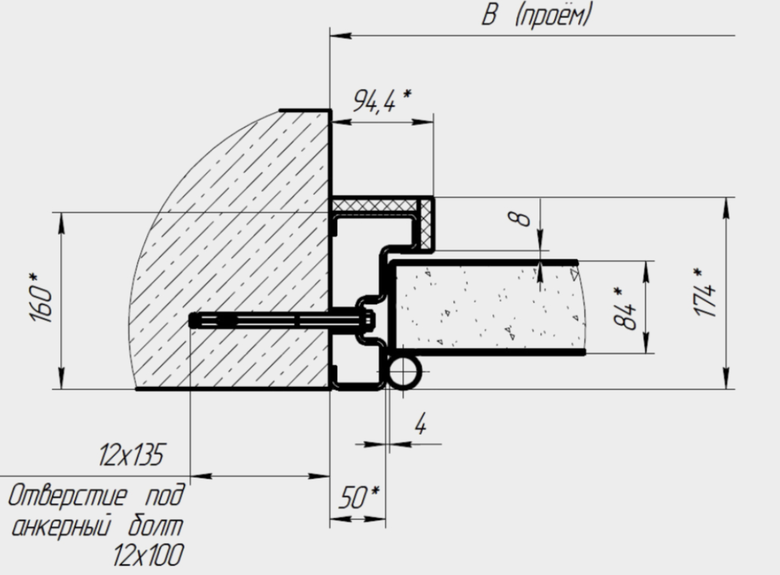 Распашные противопожарные ворота с классом огнестойкости EI90, EI120 6