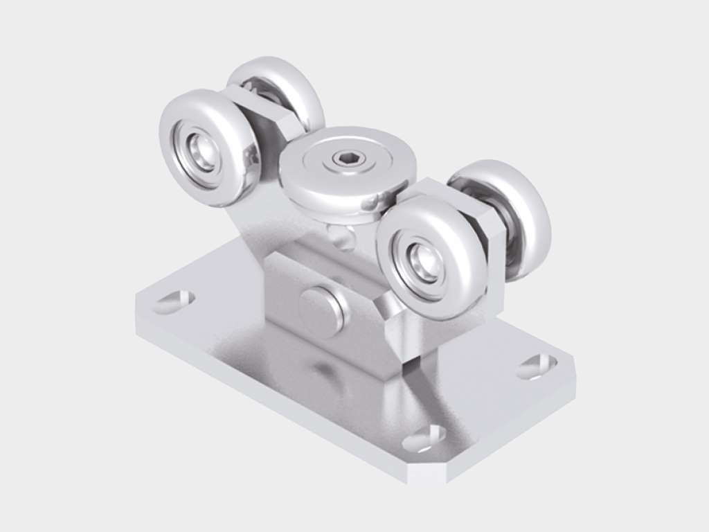 Откатные ворота со стальной рамой и заполнением сварной сеткой 16