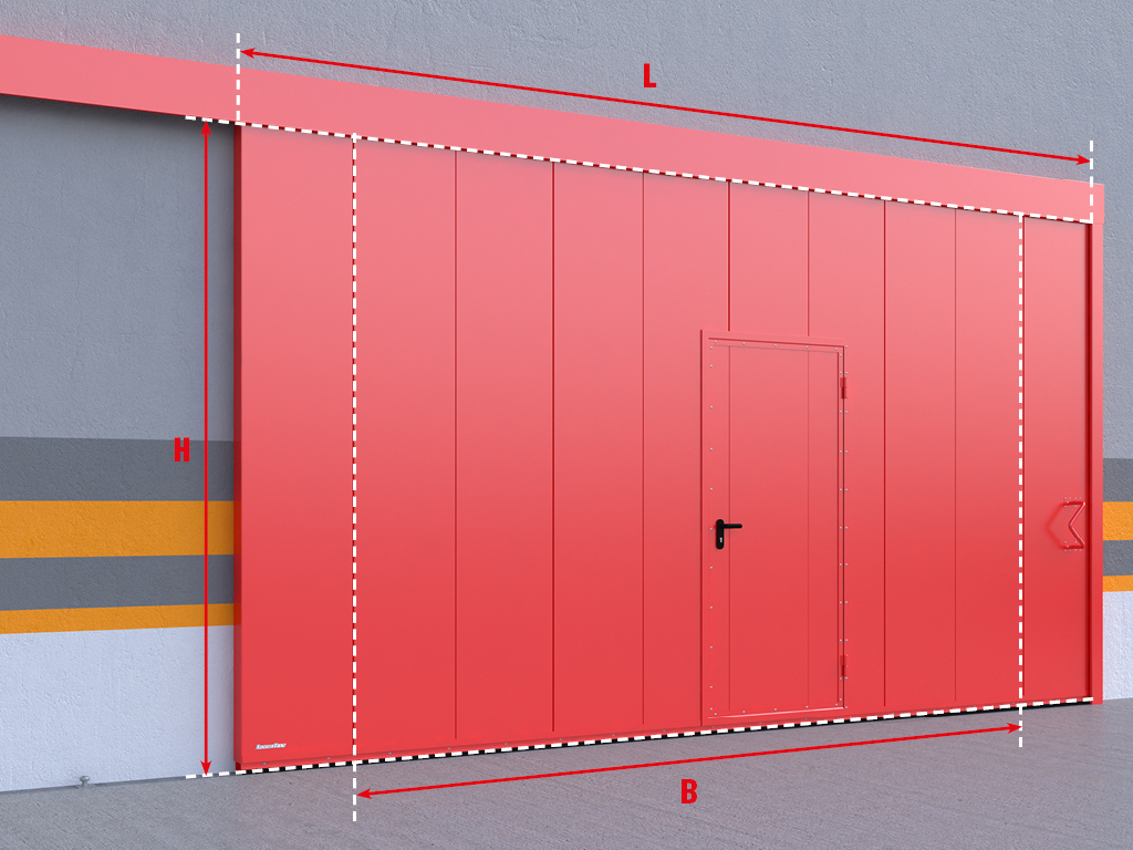 Откатные противопожарные ворота с классом огнестойкости EI60, EI90 2 Откатные противопожарные ворота с классом огнестойкости EI60, EI90 2
