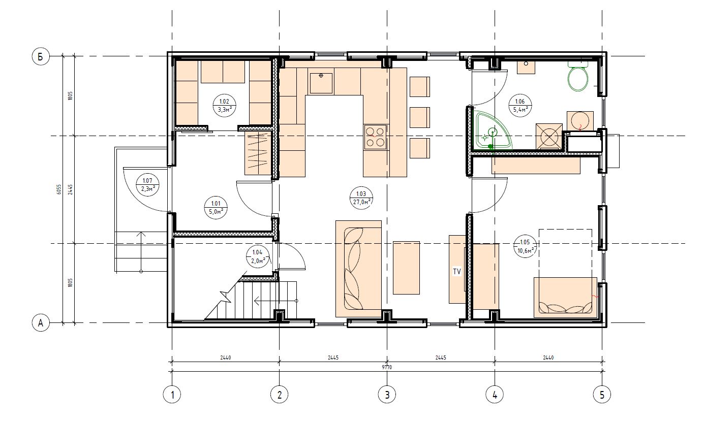 Модульный дом EFFECT LIGHT 118 WIDE WINDOWS 8