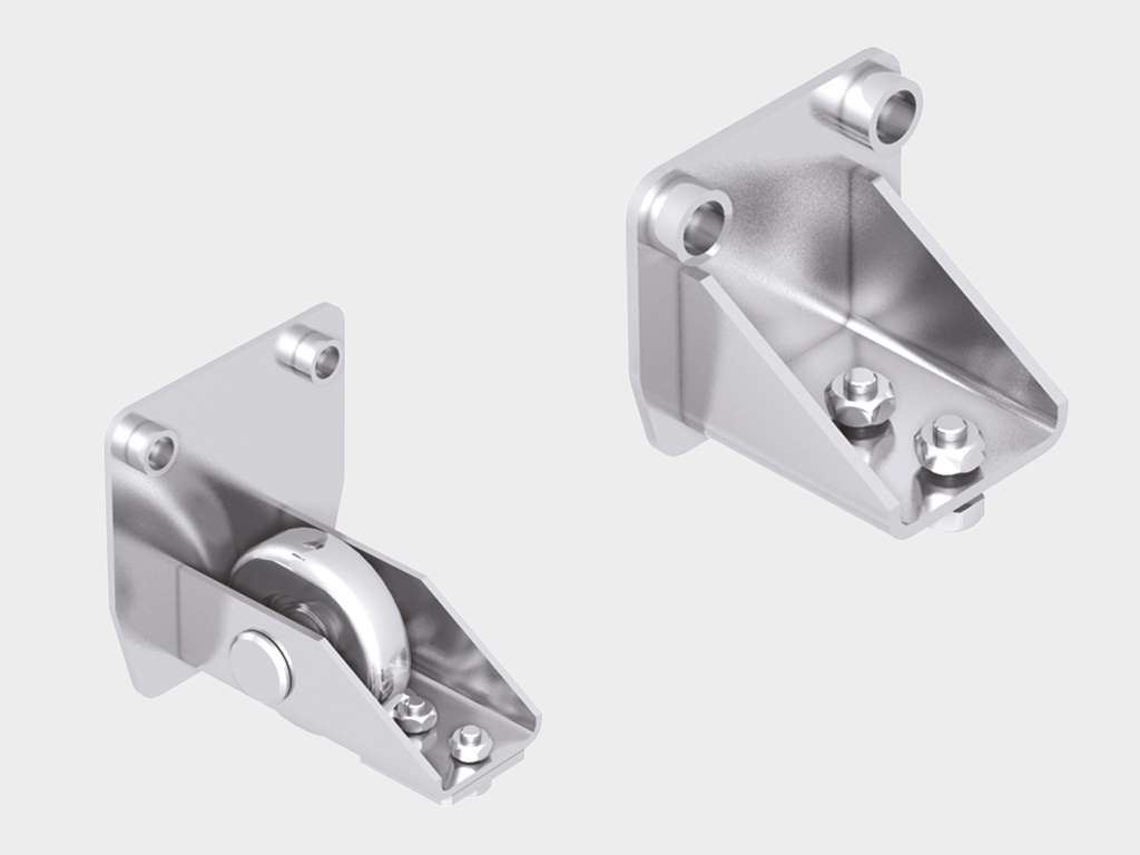 Откатные ворота со стальной рамой и заполнением сварной сеткой 12