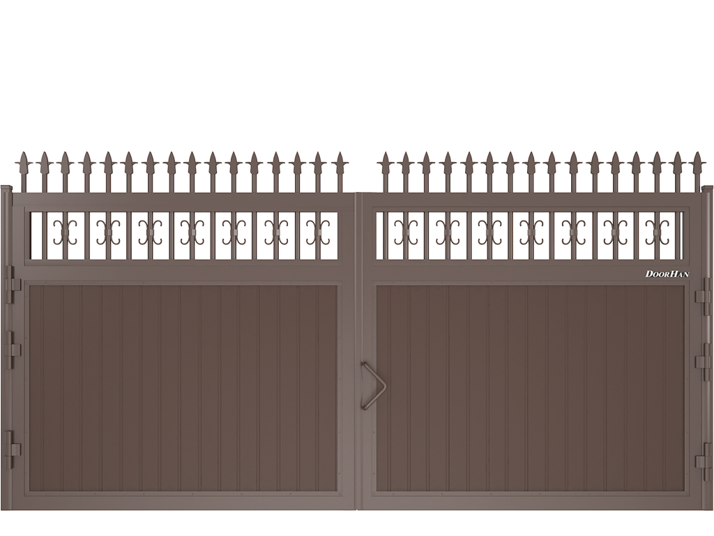 Распашные ворота из сендвич-панелей 11