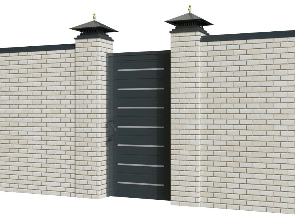 Калитка в алюминиевой раме с заполнением сендвич-панелями PSD-A 15