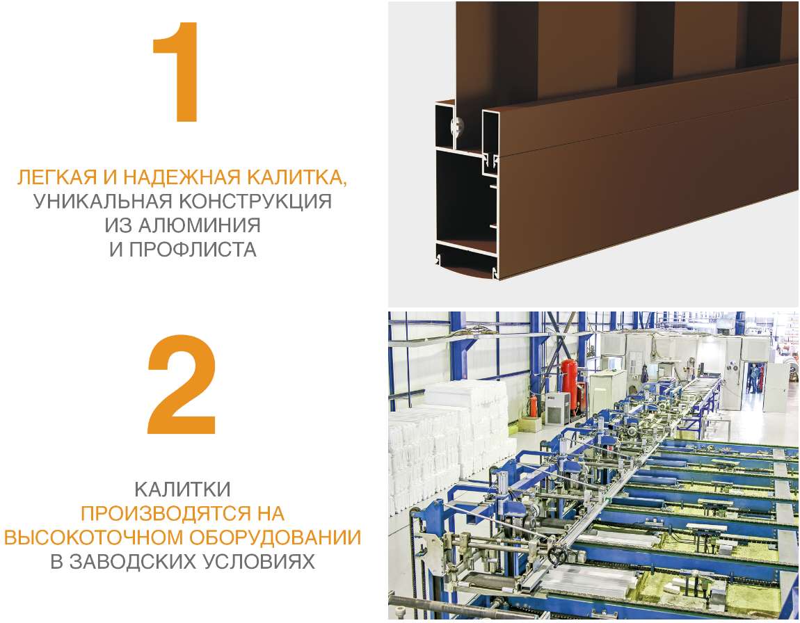 Калитка в алюминиевой раме с заполнением профлистом PSD-P 9