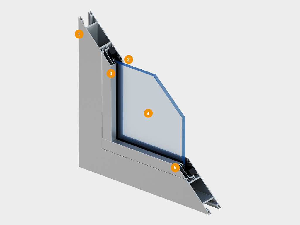 Комплект телескопической раздвижной двери (четыре подвижные и две неподвижные лайтстворки и фрамуга) для привода AD-SP-TELESCOPE 4