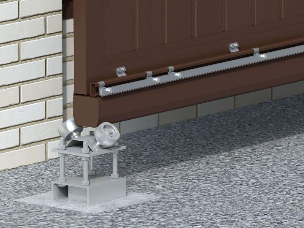 Откатные ворота из сендвич-панелей 42