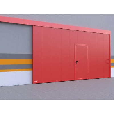 Откатные противопожарные ворота с классом огнестойкости EI60, EI90