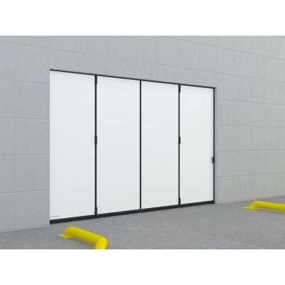 Промышленные откатные ворота с нижней направляющей